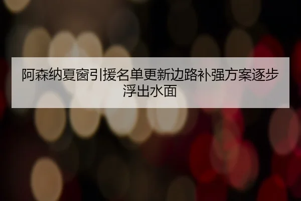 阿森纳夏窗引援名单更新边路补强方案逐步浮出水面（hth.cnapp）